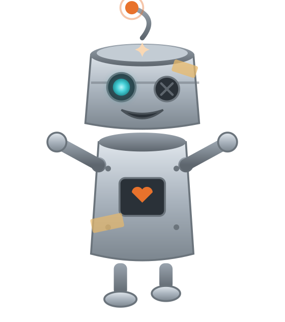TinCan proud with arms raised
